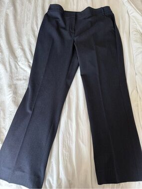 Melanie Lyne Grey Blue Dress Pants Size 16 Wide Leg Career Workwear